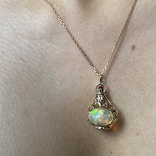 Load image into Gallery viewer, Fire Opal Bottle Necklace
