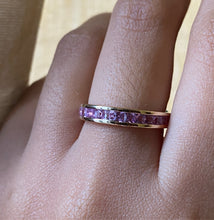Load image into Gallery viewer, Pink Sapphire Channel Ring
